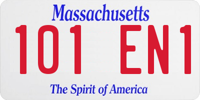 MA license plate 101EN1