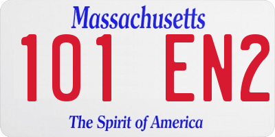 MA license plate 101EN2