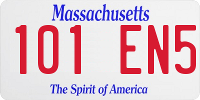 MA license plate 101EN5