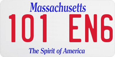 MA license plate 101EN6