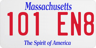 MA license plate 101EN8