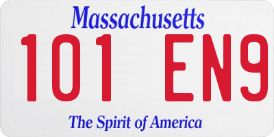 MA license plate 101EN9