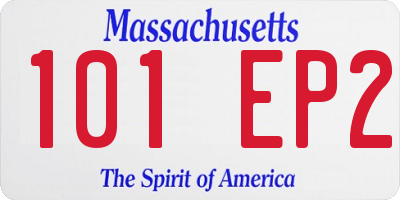 MA license plate 101EP2