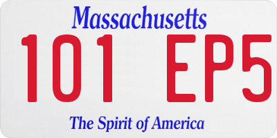 MA license plate 101EP5