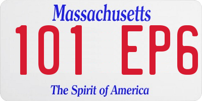 MA license plate 101EP6