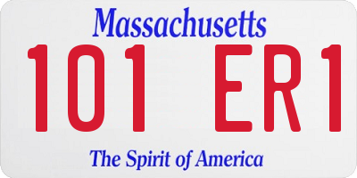 MA license plate 101ER1