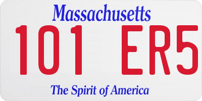 MA license plate 101ER5