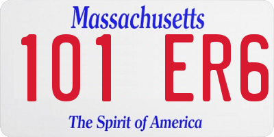 MA license plate 101ER6