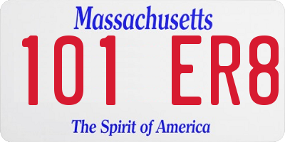 MA license plate 101ER8