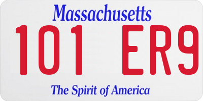 MA license plate 101ER9