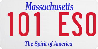 MA license plate 101ES0