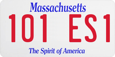 MA license plate 101ES1