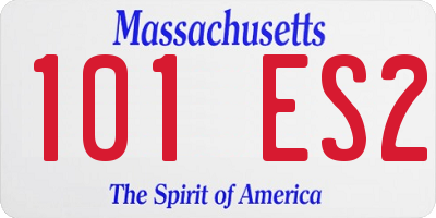 MA license plate 101ES2