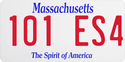 MA license plate 101ES4