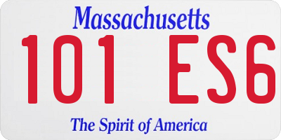 MA license plate 101ES6