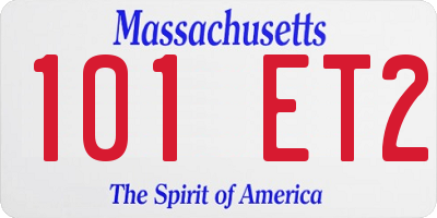 MA license plate 101ET2