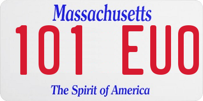 MA license plate 101EU0