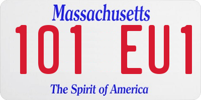 MA license plate 101EU1