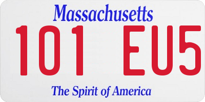 MA license plate 101EU5