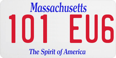 MA license plate 101EU6