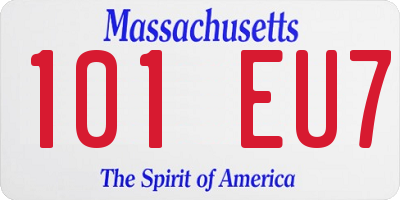 MA license plate 101EU7