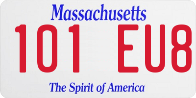 MA license plate 101EU8