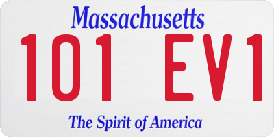 MA license plate 101EV1