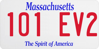 MA license plate 101EV2