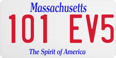 MA license plate 101EV5