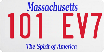 MA license plate 101EV7