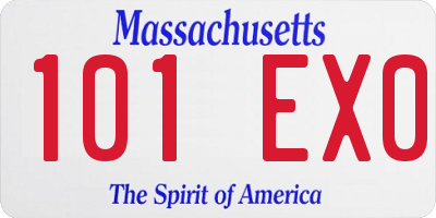 MA license plate 101EX0