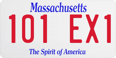 MA license plate 101EX1