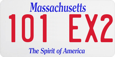 MA license plate 101EX2