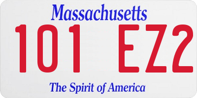 MA license plate 101EZ2