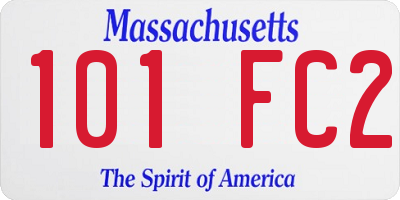 MA license plate 101FC2