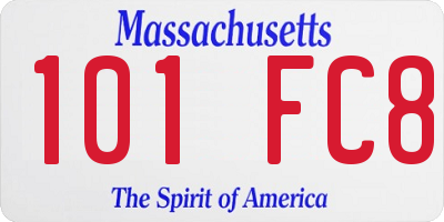 MA license plate 101FC8