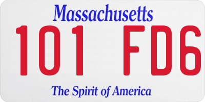 MA license plate 101FD6