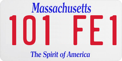 MA license plate 101FE1