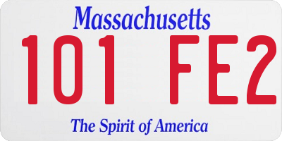 MA license plate 101FE2