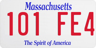 MA license plate 101FE4