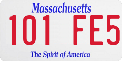 MA license plate 101FE5