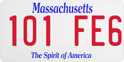 MA license plate 101FE6