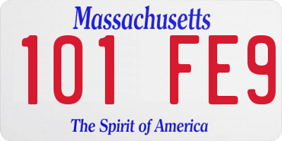 MA license plate 101FE9