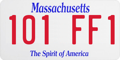 MA license plate 101FF1