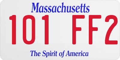 MA license plate 101FF2