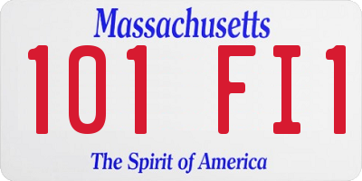 MA license plate 101FI1