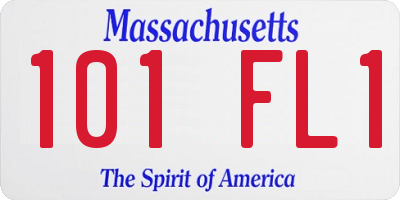 MA license plate 101FL1