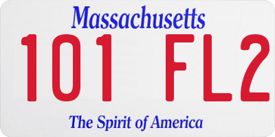 MA license plate 101FL2