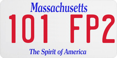 MA license plate 101FP2