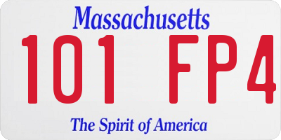 MA license plate 101FP4